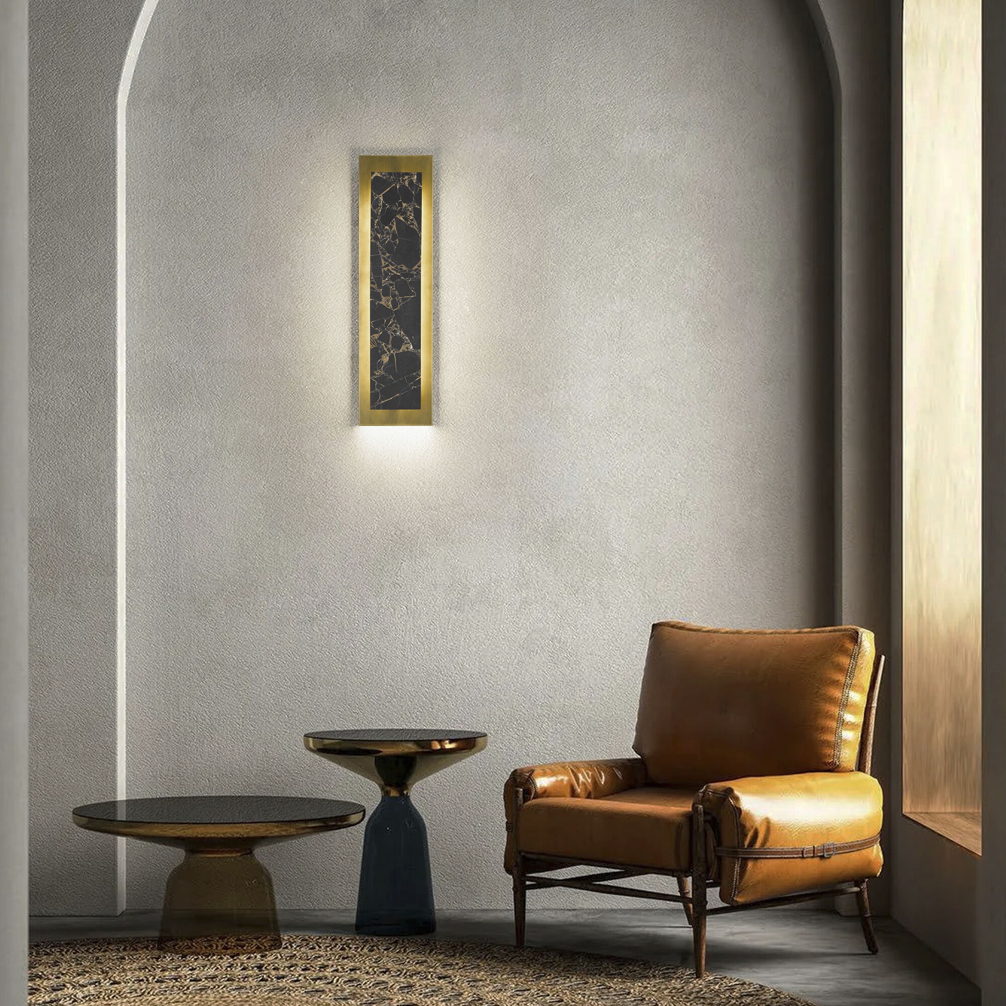 Zoey LED 24 inch Painted Antique Brass Outdoor Wall Sconce